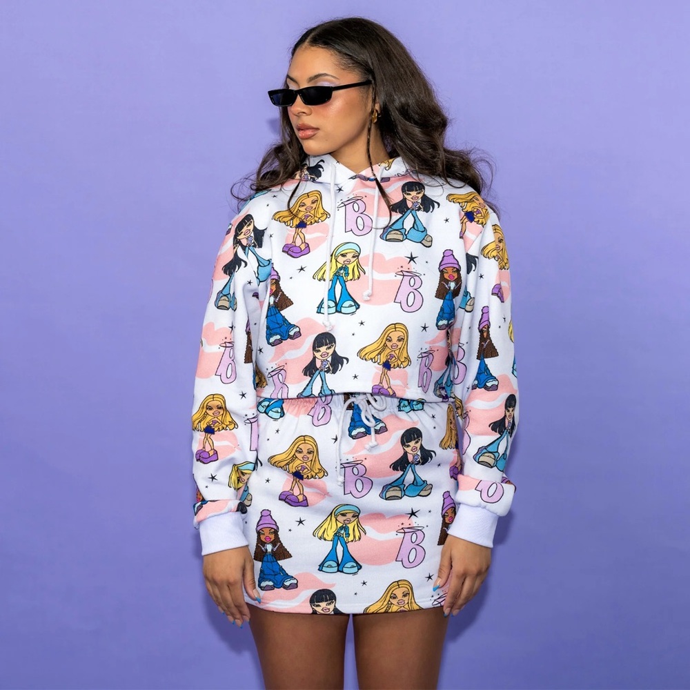 NWT Cakeworthy Bratz Dolls Lips Print Crop Hoodie Plus Size 4XL New with Tags